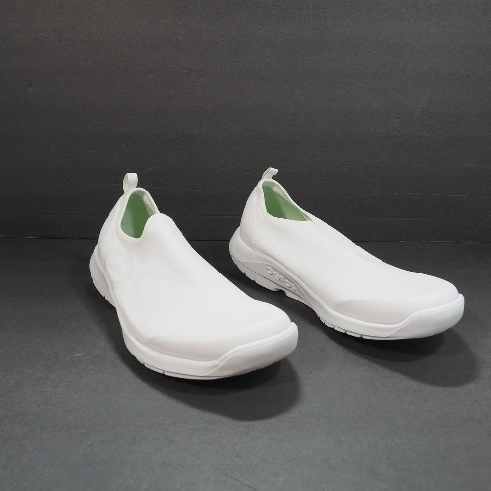 OOFOS OOmg Sport Low Mens 9.5 White Recovery Sneaker Walking Shoe Lightweight